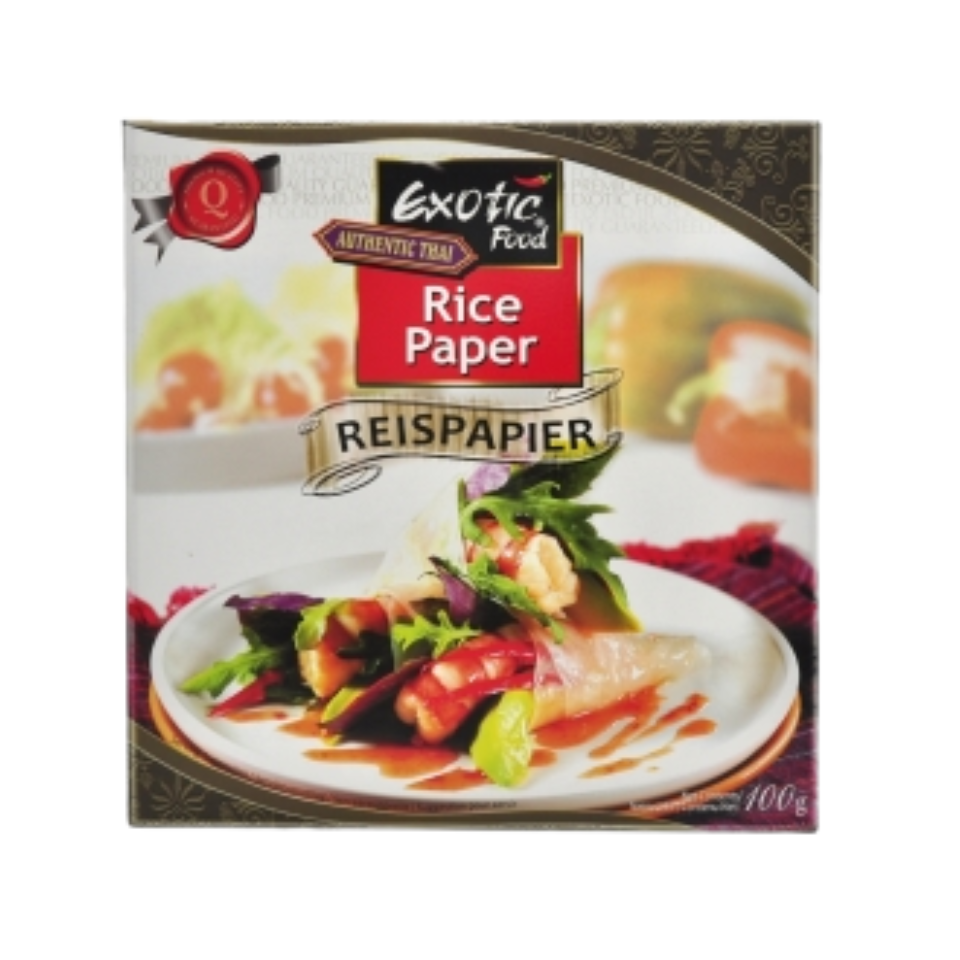 Экзотический продукт: рисовая бумага - 22 см, 100 г (10-12 листов)