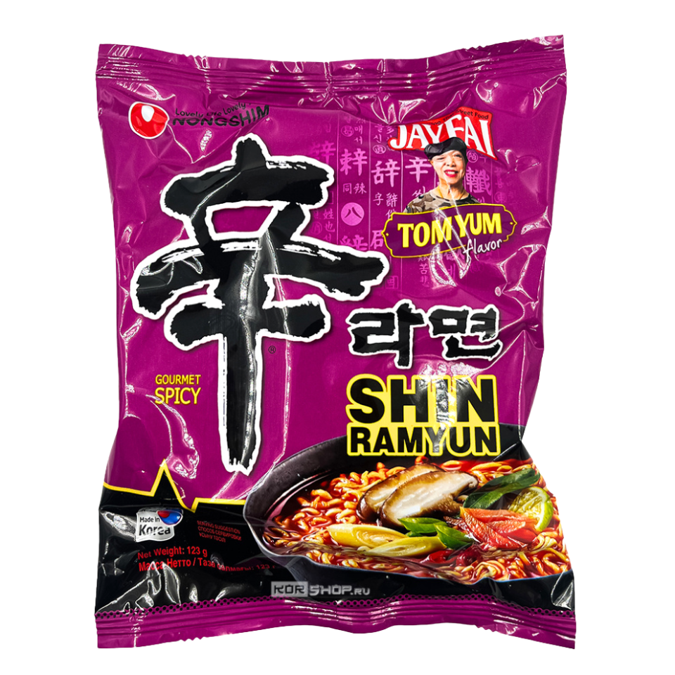 Nongshim Shin Ramyun - Tom Yum skonis, 123 g