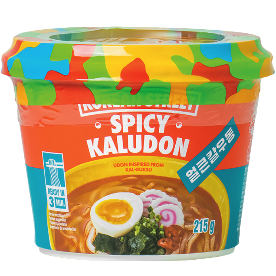 Koreansk gatumat snabbnudlar - Kryddig Kaludon, 215g