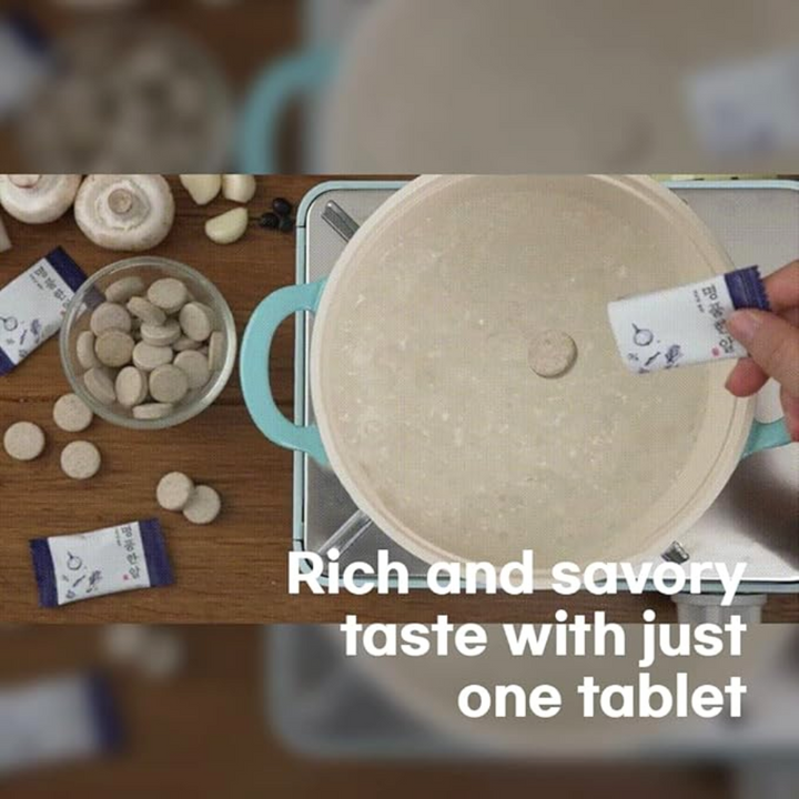 Jwellfood Корейский набор специй для бульона, шедевр в таблетках – Морепродукты (3 г x 20), 60 г