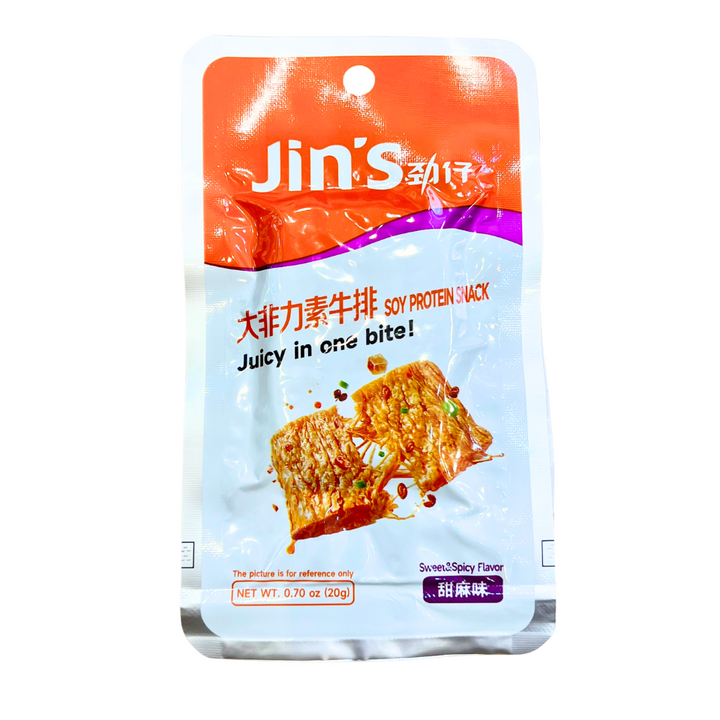 JinZai Dried Tofu Steak -  Sweet and Spicy, 20g