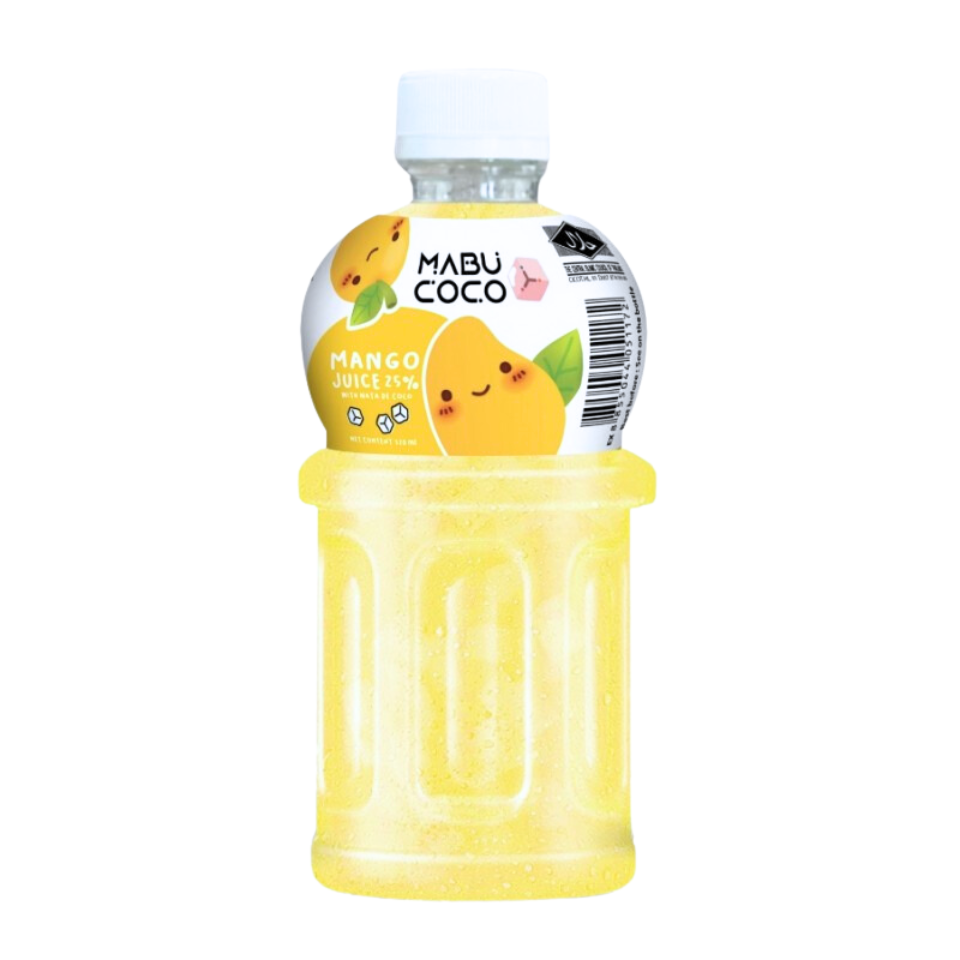 Mabu Coco Drink with Nata de Coco - Mango Flavour, 320ml