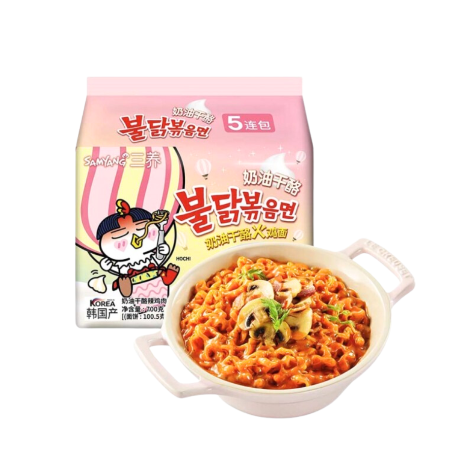 Samyang Hot Chicken Ramen - Kreem Carbonara - 5 pakki, 140g*5
