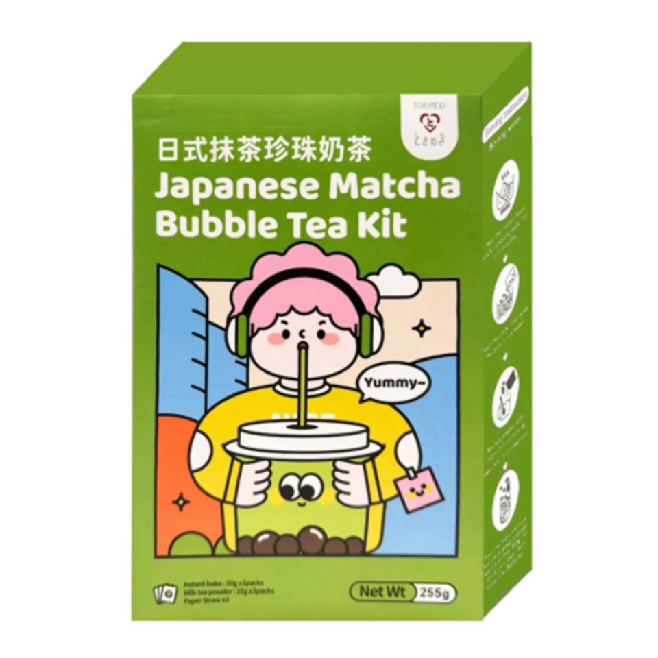 Tokimeki Boba Gėrimų Rinkinys - Matcha, 255g