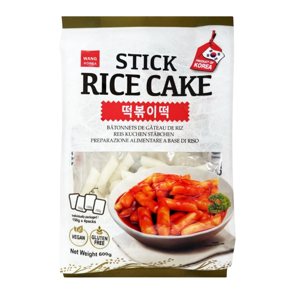 Wang Korean Rice Cake Stick Tteokbokki, 600g (4x150g)