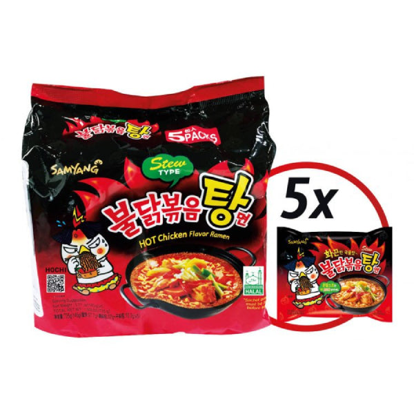 Samyang Buldak Hot Chicken Ramen - Stew Type, 725g (145g x 5)