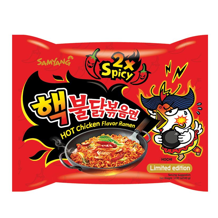 Samyang Hot Chicken Flavor Ramen (2x Kryddstark), 140g