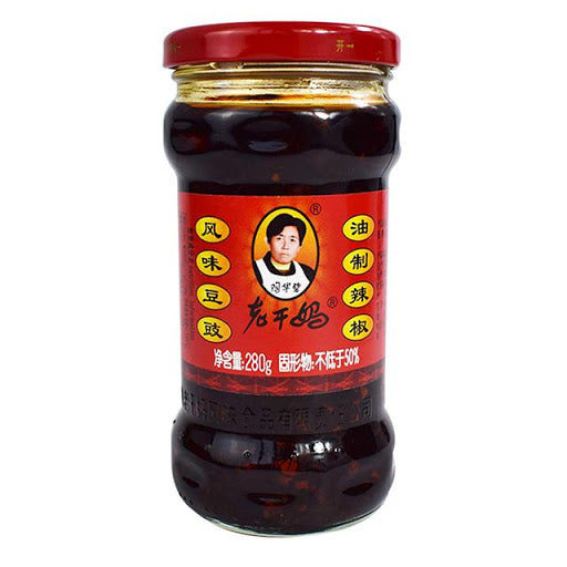 Lao Gan Ma Fermentuotas sojų padažas su aitriųjų pipirų aliejumi, 280 g