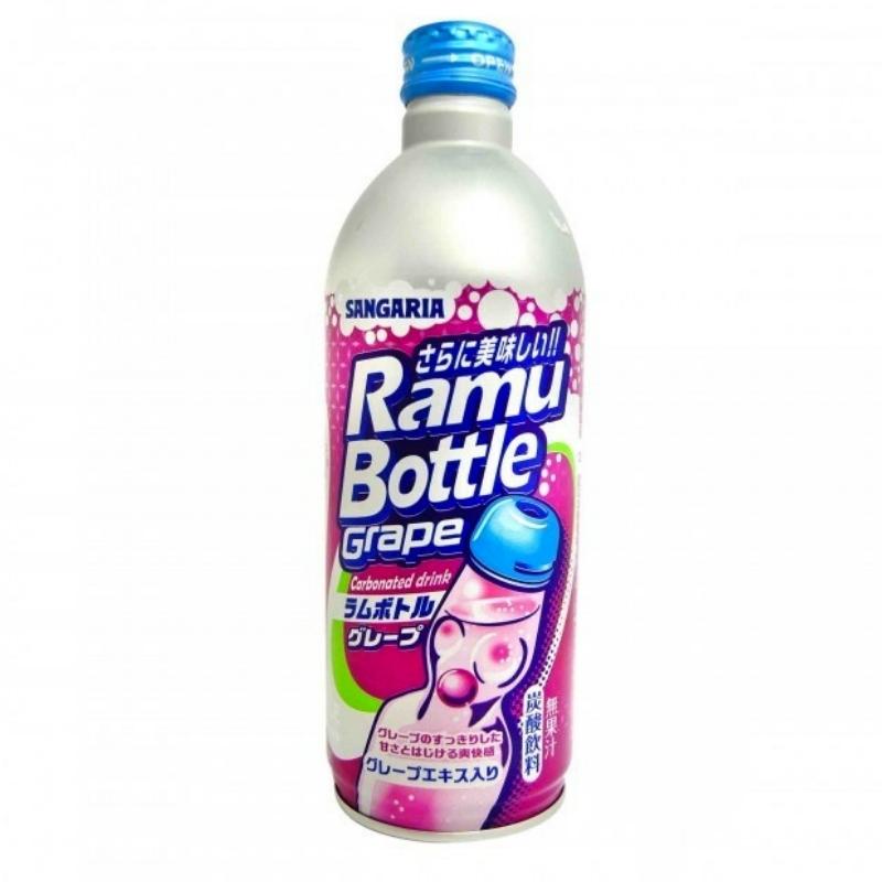 Sangaria Ramu Bottle Ramune Soda - Виноград, 500 мл