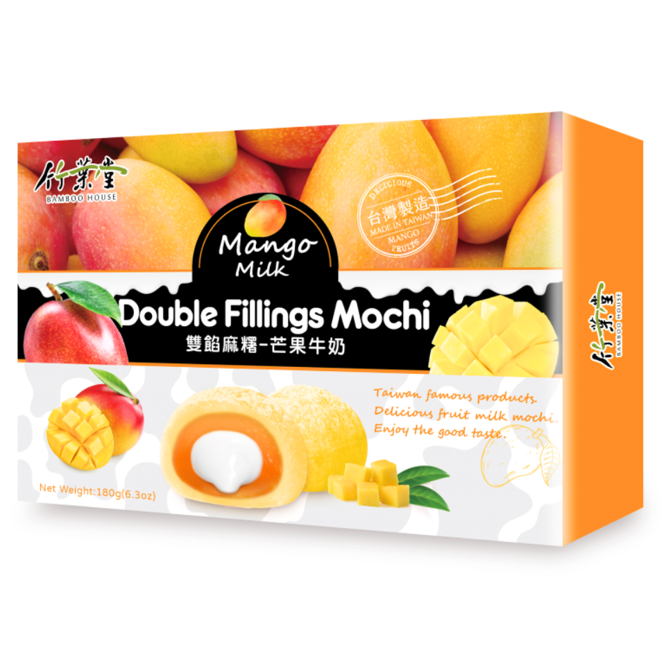 Bamboo House Double Filling Mochi - Mango &amp; Milk, 180g