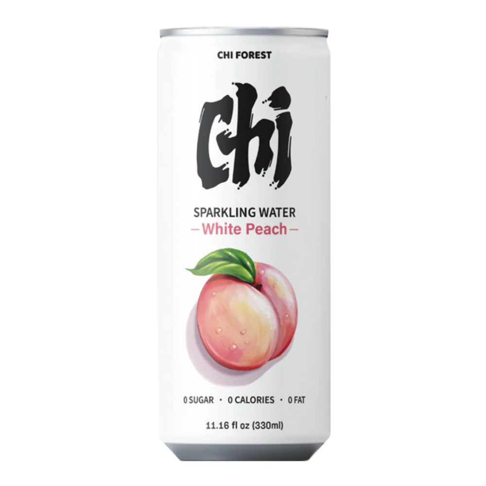 Chi Forest Sparkling Water - White Peach, 330ml