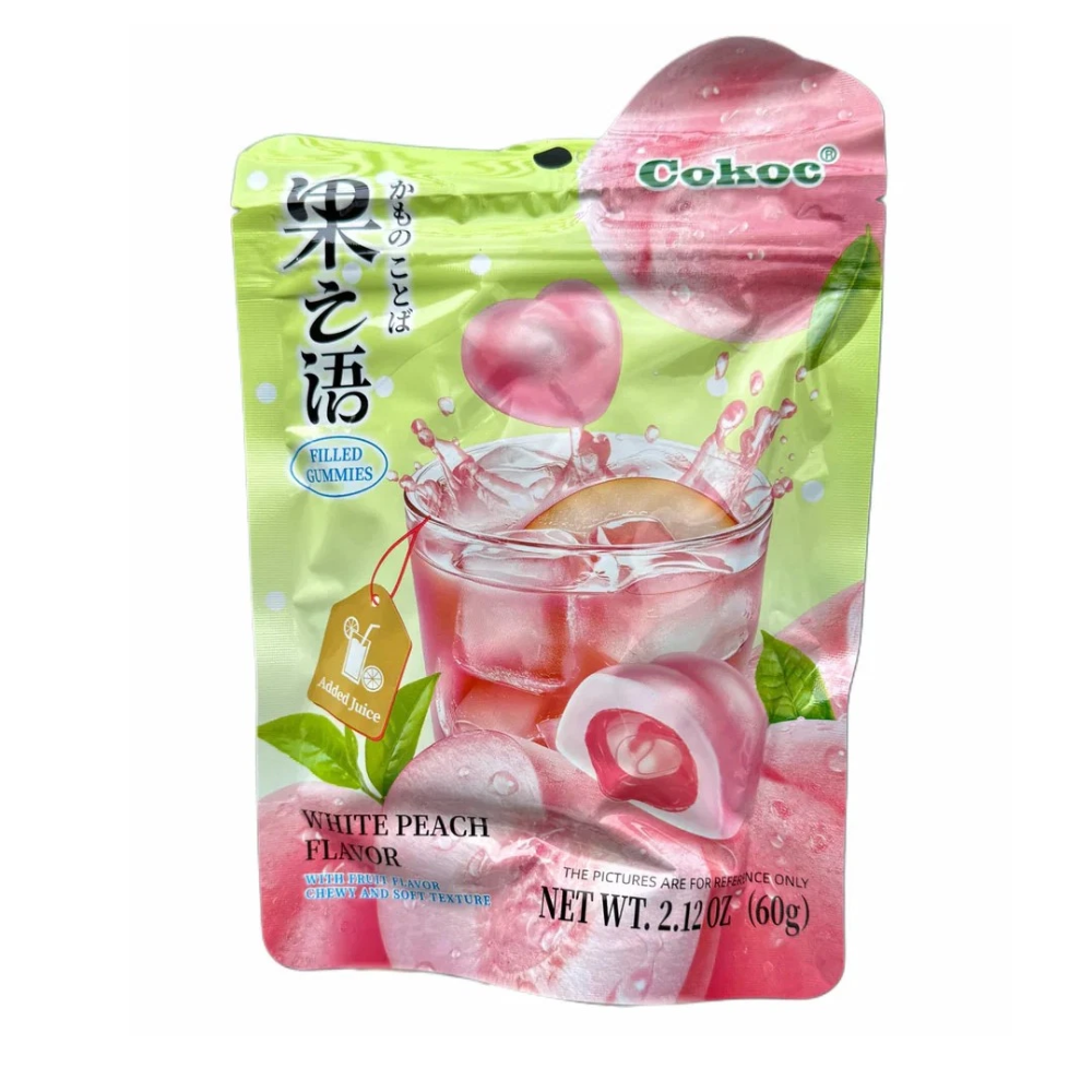 Cokoc Filled Gummies - White Peach Flavor, 60g