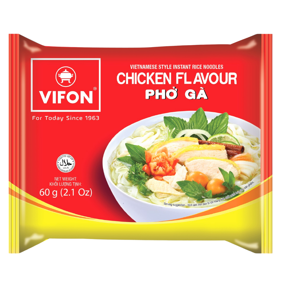 VIFON Instant Rice Noodle Pho Ga - Chicken Flavour, 60g