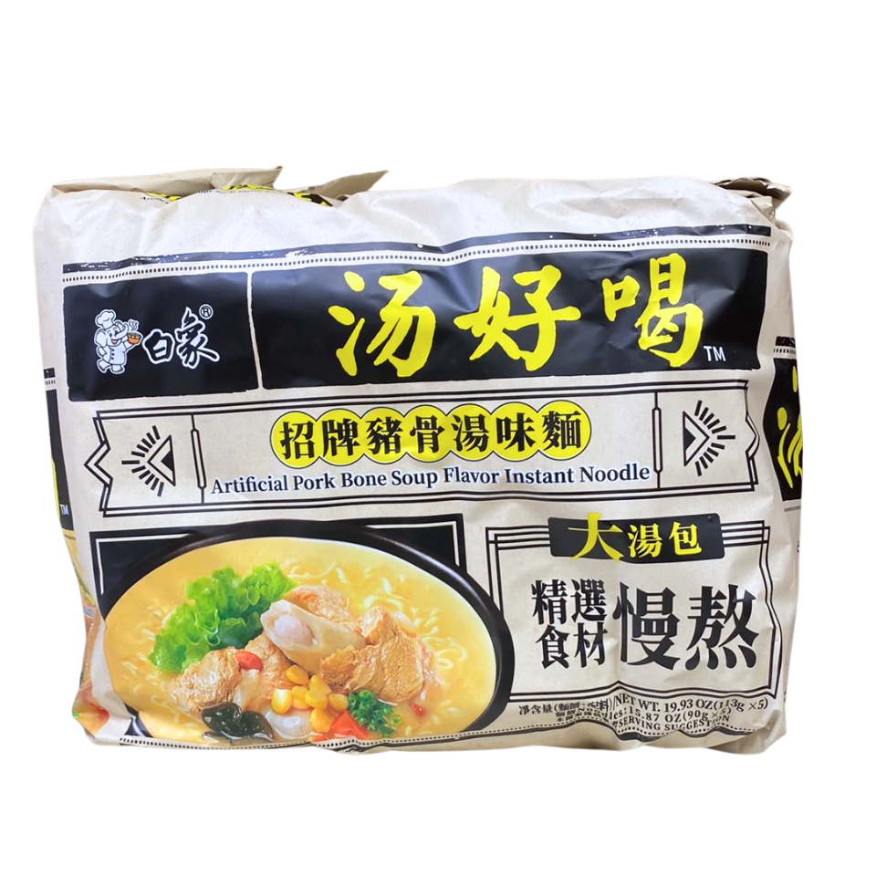 BaiXiang Instant Noodle - Pork Bone Soup Flavour, 113g