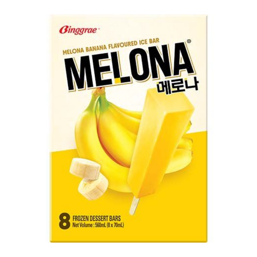[Frozen] Binggrae Melona Ice Bar - Banana, 560ml (8x70ml)