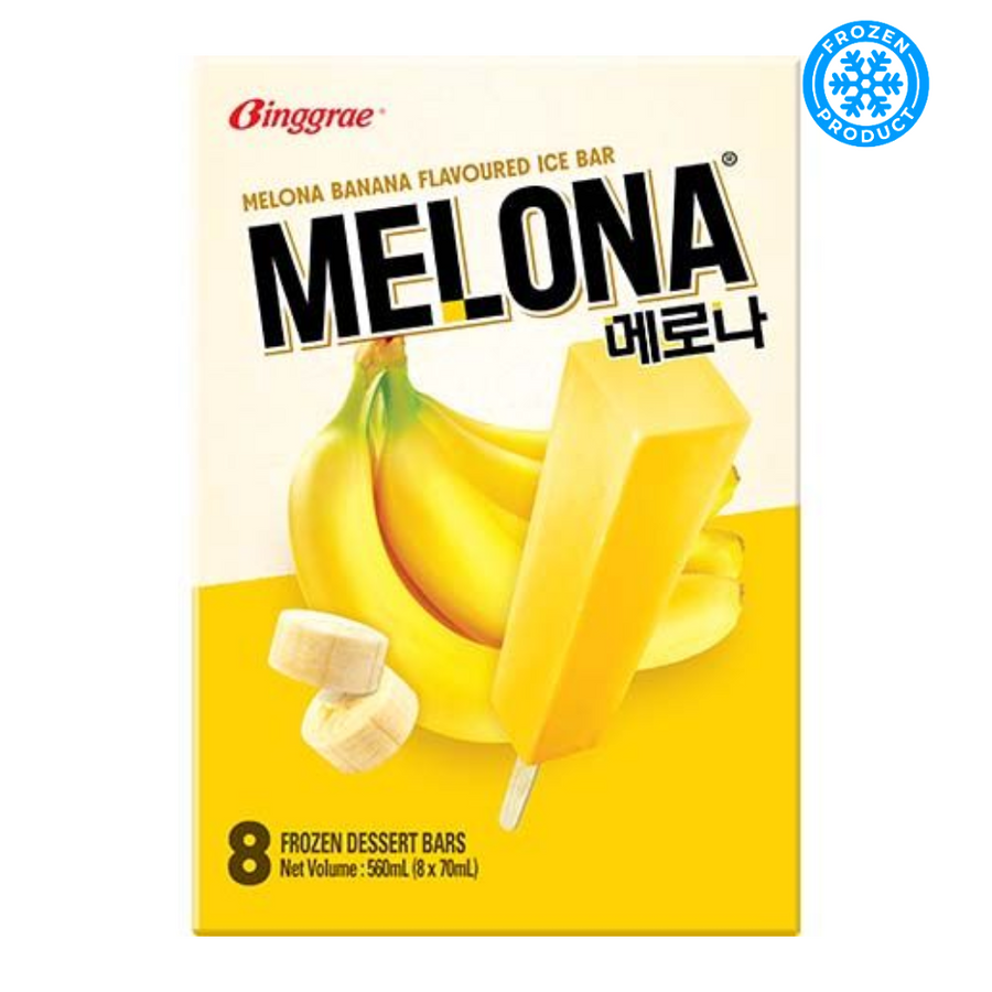 [Frozen] Binggrae Melona Ice Bar - Banana, 560ml (8x70ml)