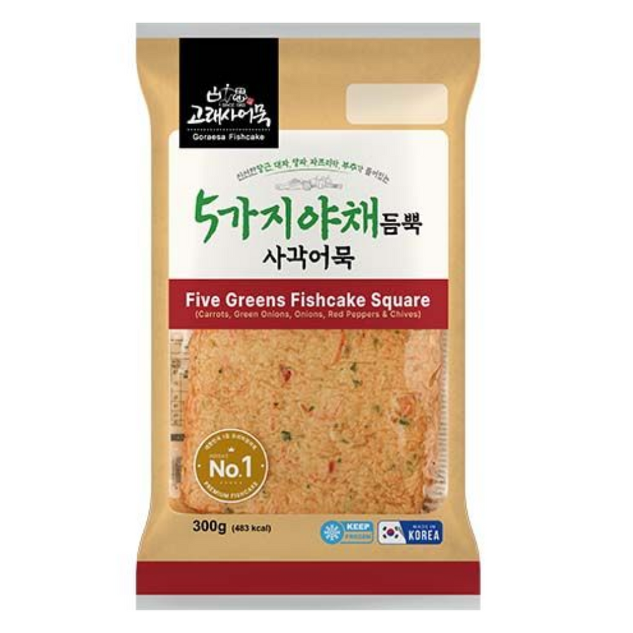 [Frozen] Korean Fish Cake with Vegetables Square, 300g