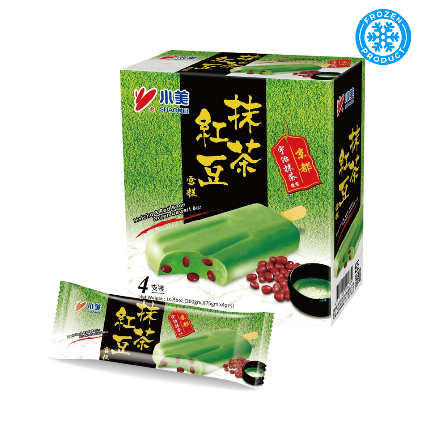 [Frozen] Shaomei Ice Bar Matcha Red Bean,  4x75g