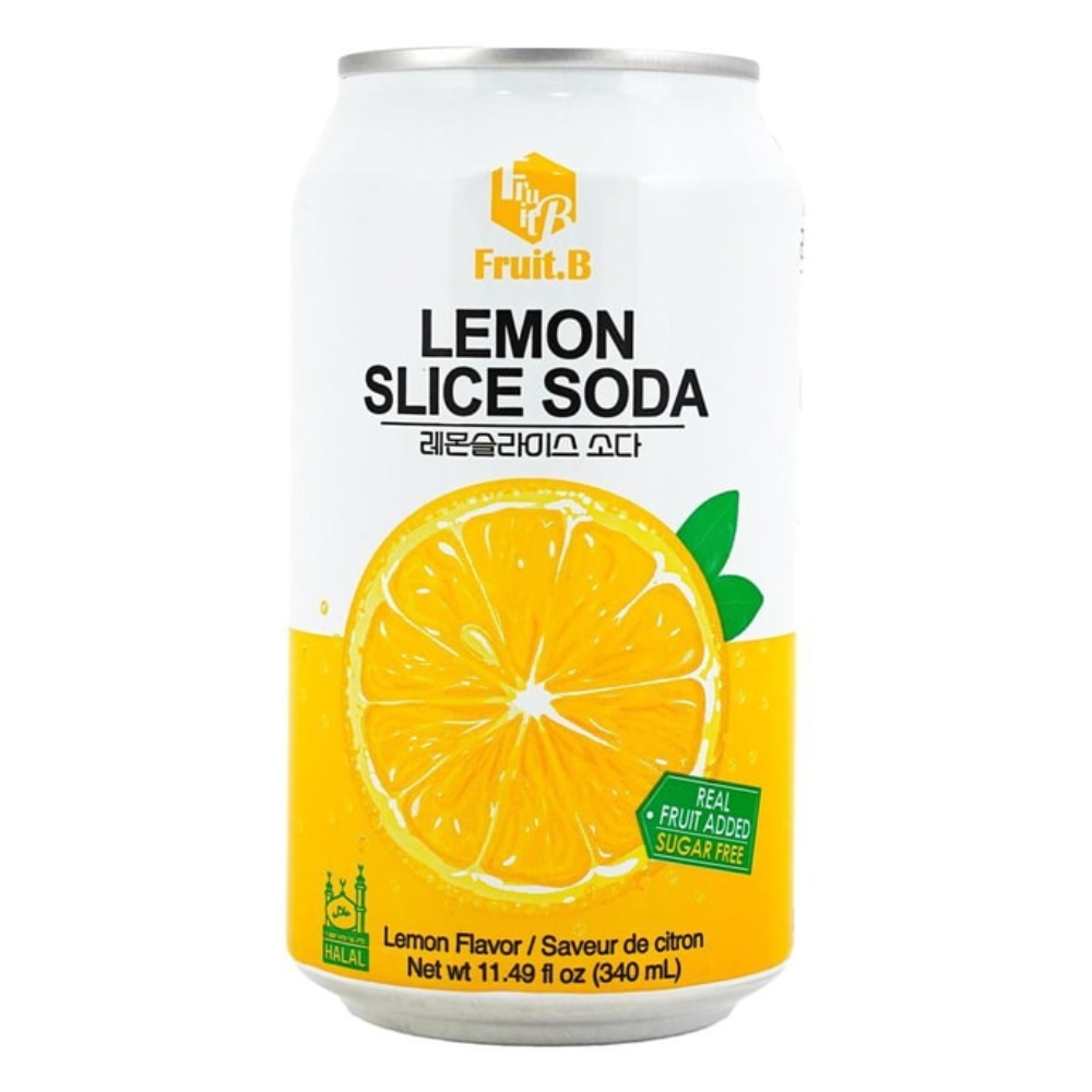 Fruit.B Carbonated Drink with Lemon Slices, 340ml