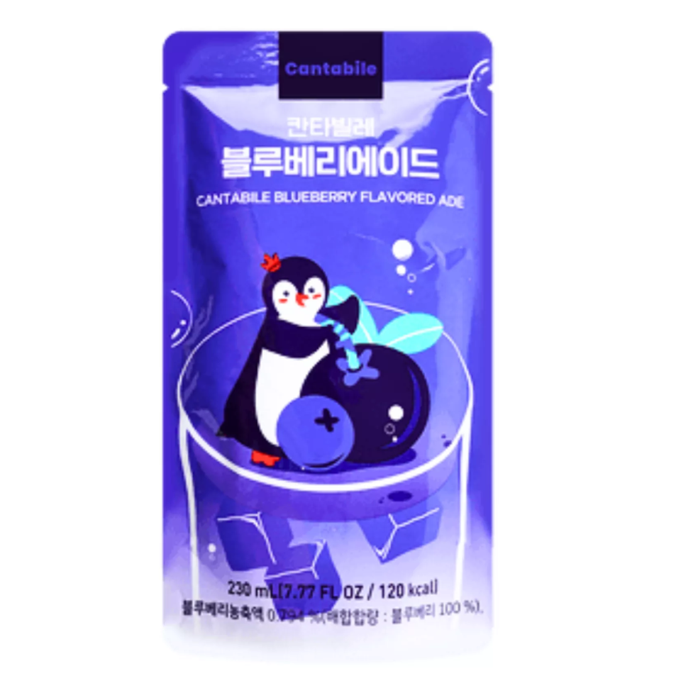 Korean Cantabile Blueberry Flavoured Ade Drink (Iced Tea), 230ml