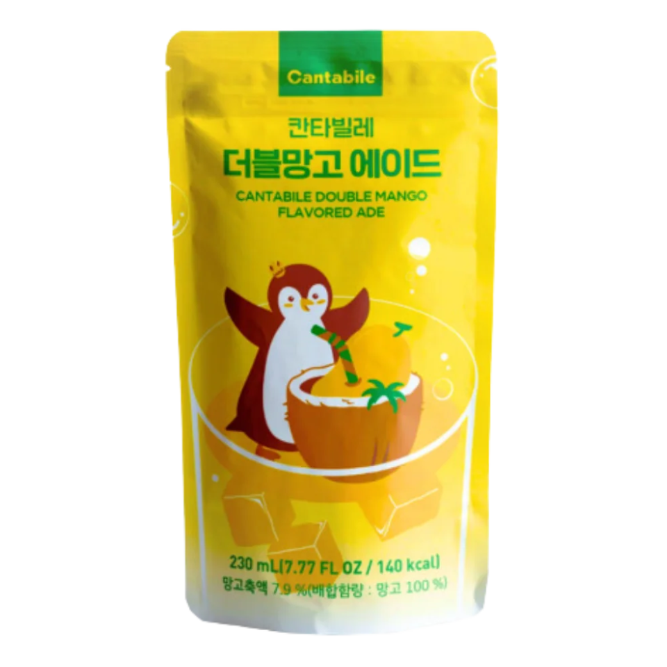 Korean Cantabile Double Mango Flavoured Ade Drink (Iced Tea), 230ml