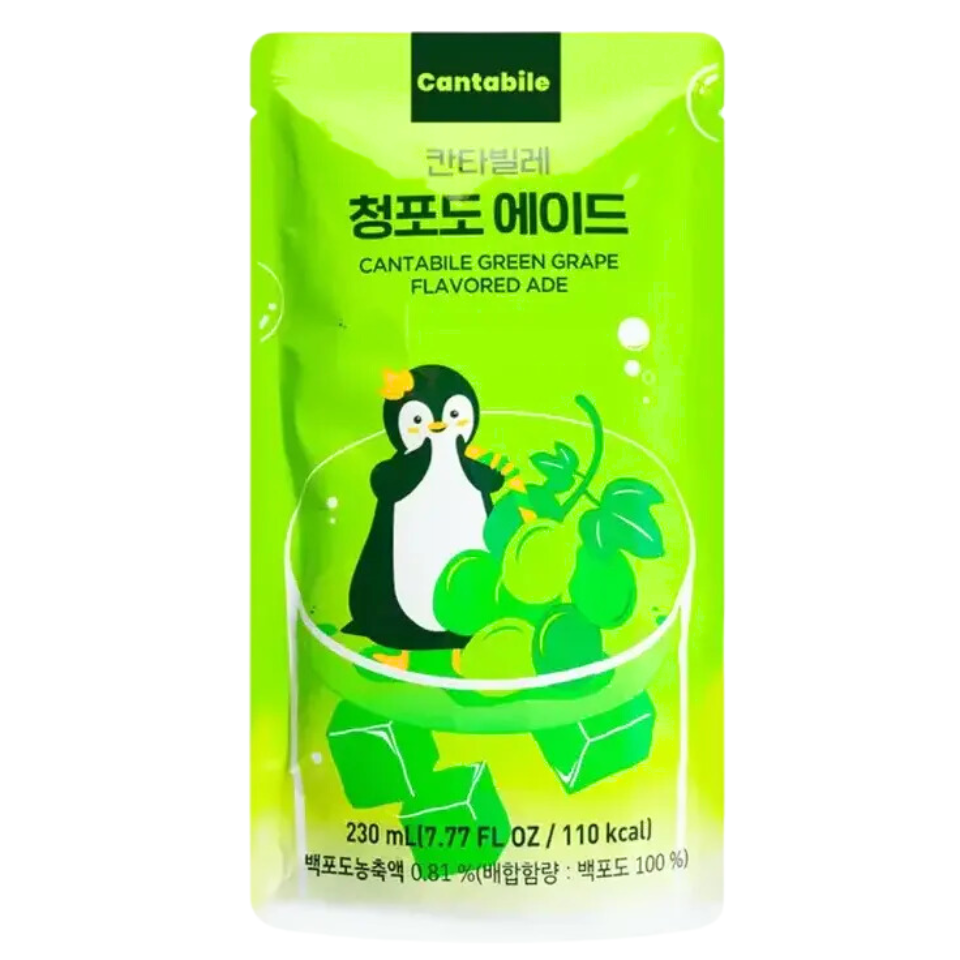 Korean Cantabile Green Grape Ade, 230ml