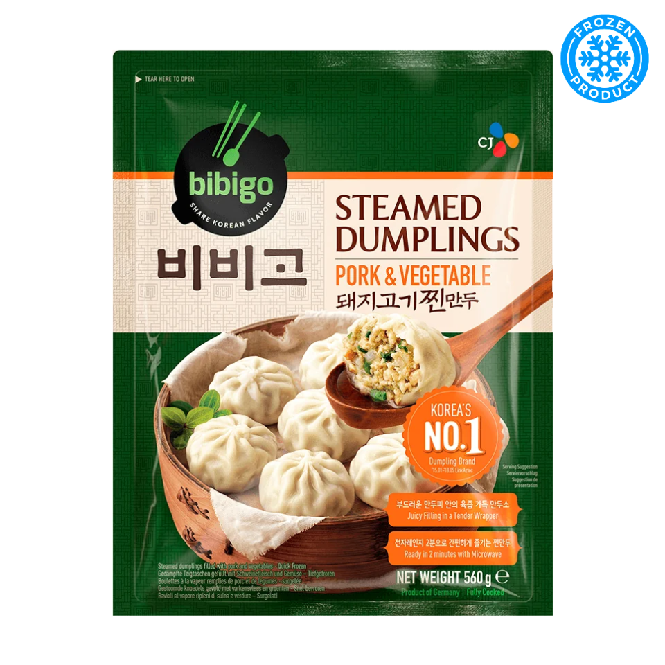 [Frozen] Bibigo Steamed Dumplings - Pork & Vegetable, 560g