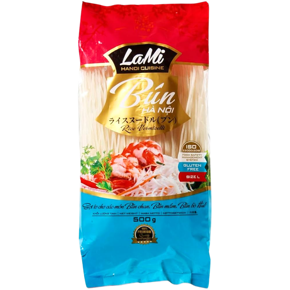 Lami Vietnamese Vermicelli (Rice Noodles) - Size L (1.4mm), 500g