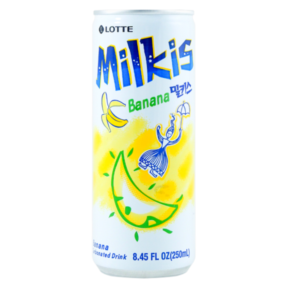 Lotte Milkis Soft Drink - Banana, 250ml - LV, LT