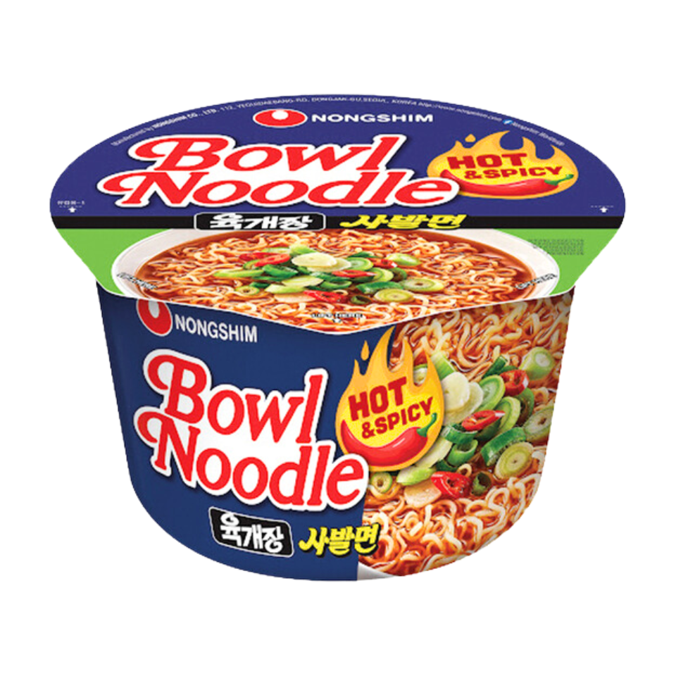 Nongshim ātri pagatavojamo nūdeļu zupas bļoda, karsta un pikanta, 100g
