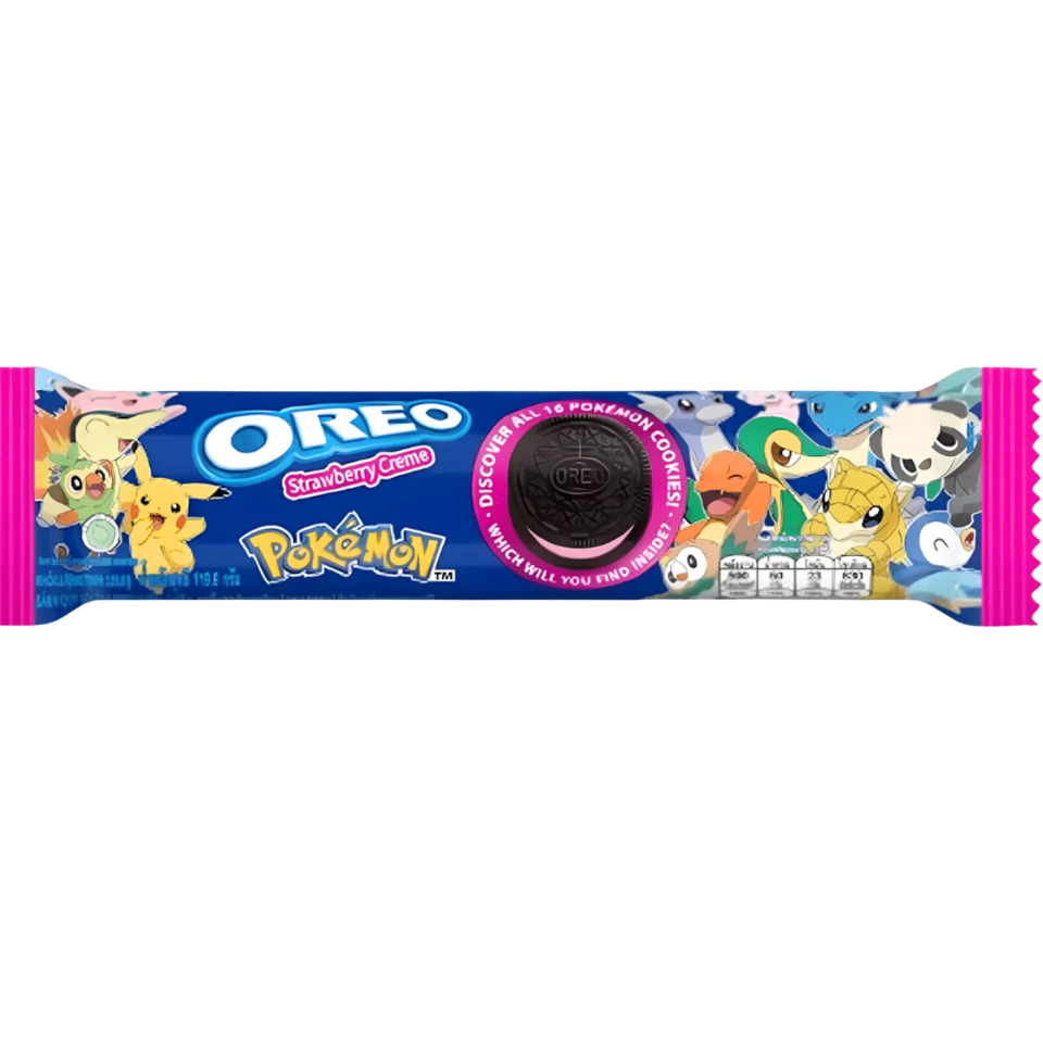 OREO Cookies Rolls Strawberry Filling Pokemon, 119.6g