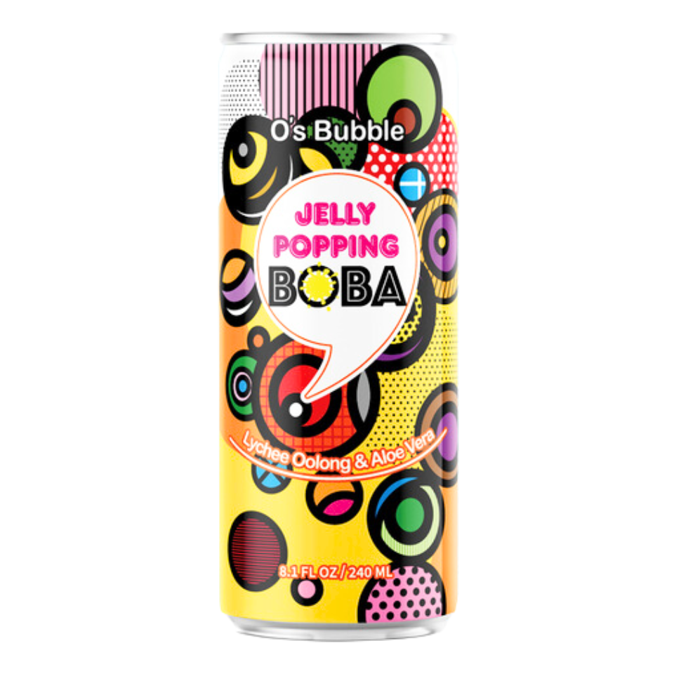 O's bubble Boba Drink - Lychee, 240ml