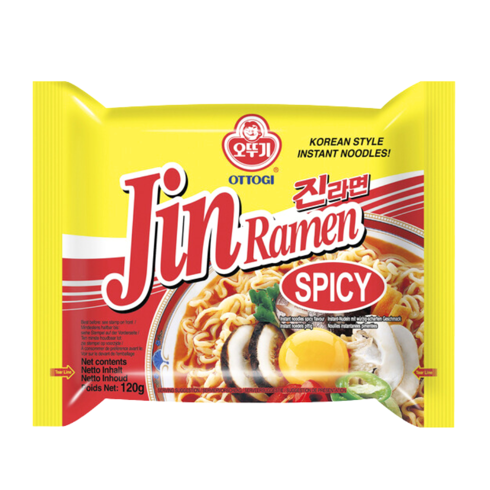 Ottogi ātri pagatavojamās nūdeles - Jin Ramen Spicy, 120g