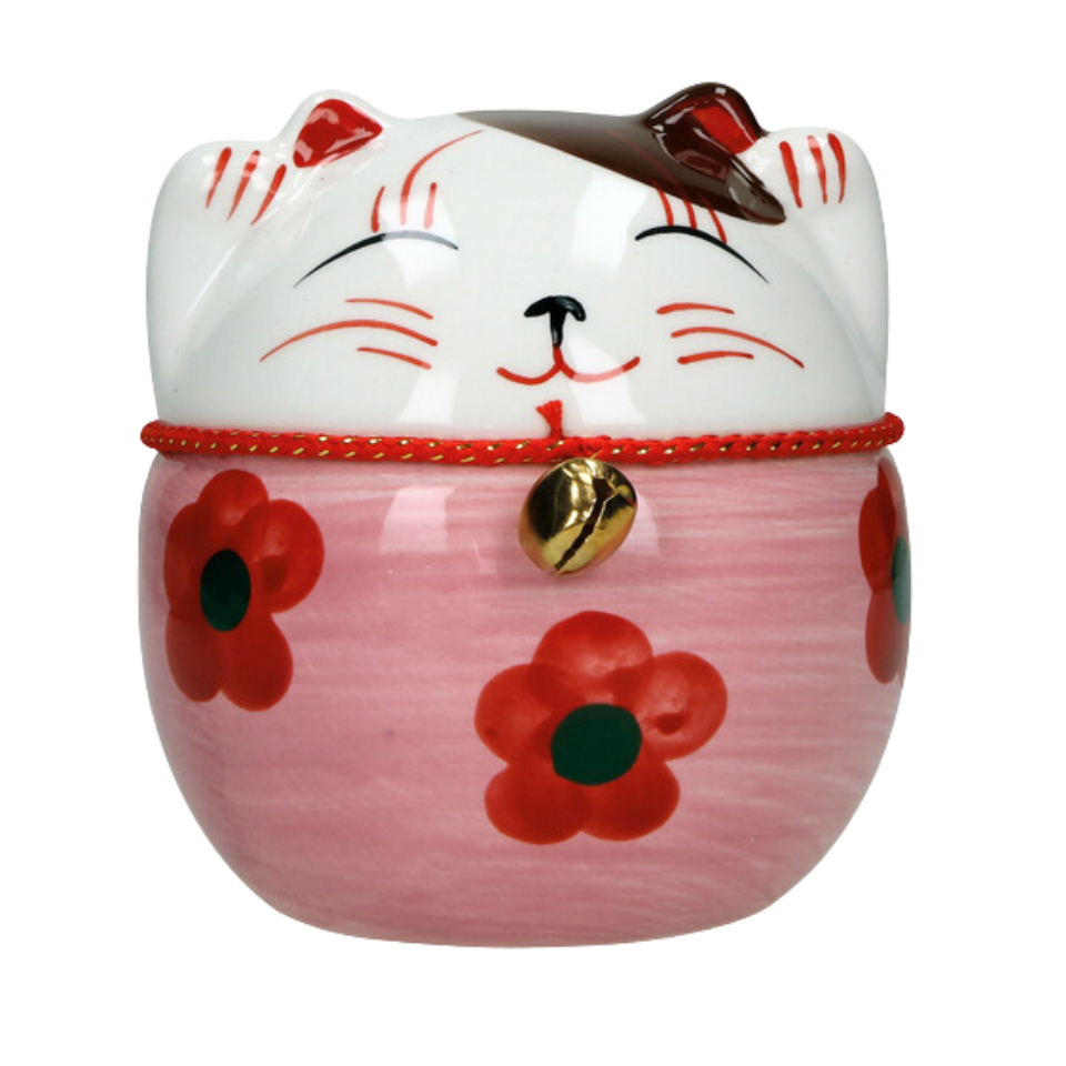 Plutus Cat Ceramic - Hand-Painted, Pink