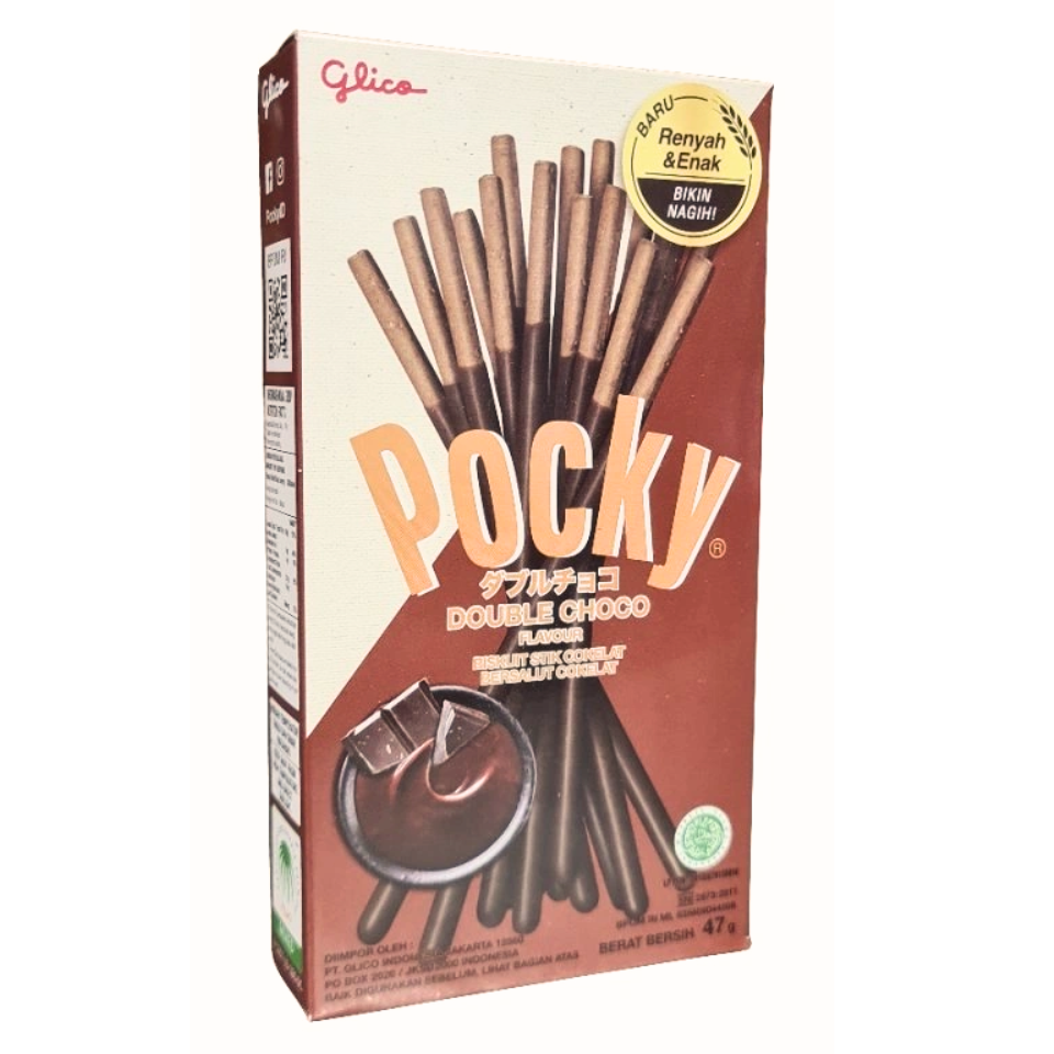 Pocky - dubultā šokolādes garša, 47g