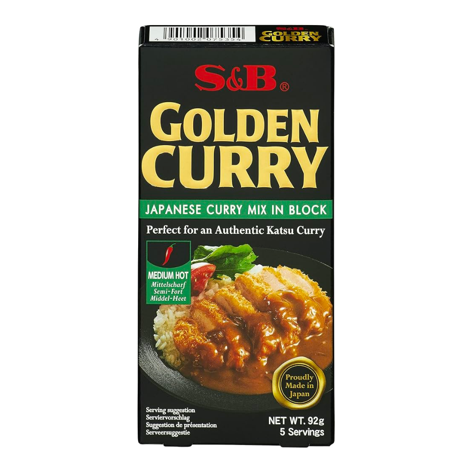 S&B Golden Curry Mix in Block (Medium Hot), 92g