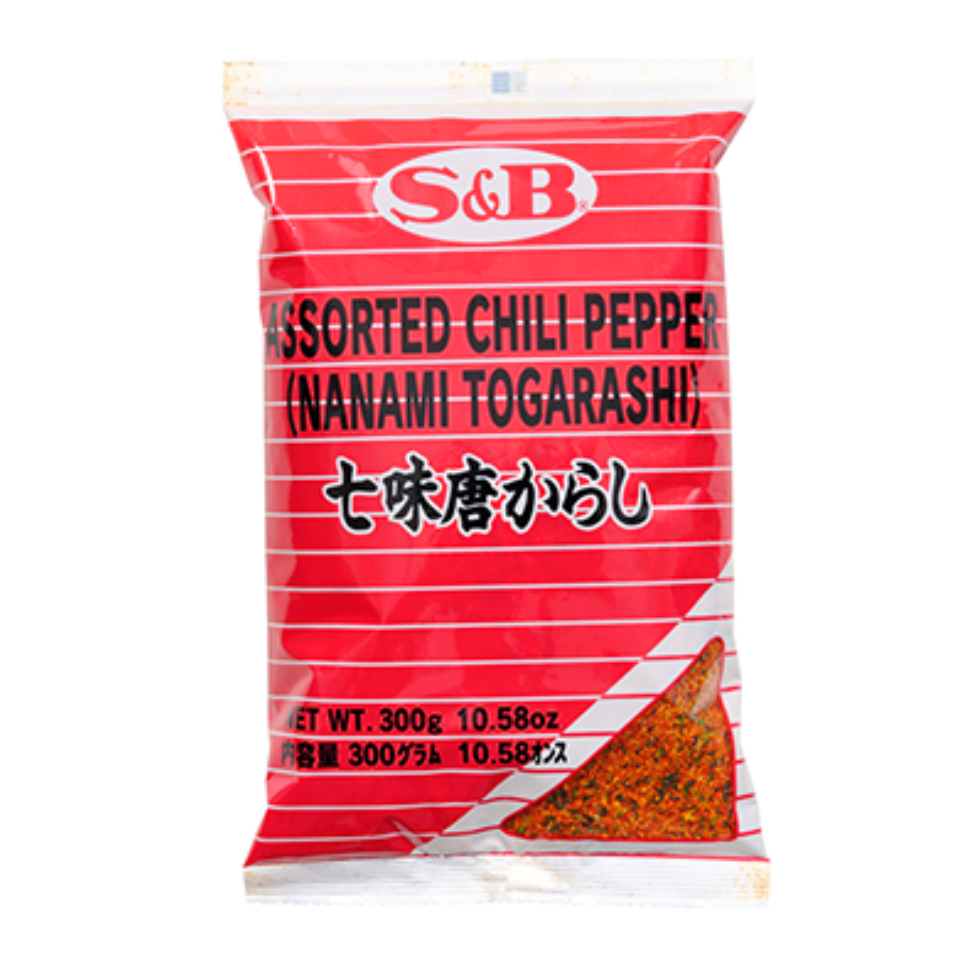 S&B Japanese Chili Pepper Assorted Nanami Togarashi, 300g