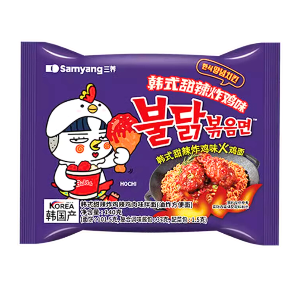 Samyang Buldak Hot Chicken Ramen - Sweet & Spicy Chicken, 140g