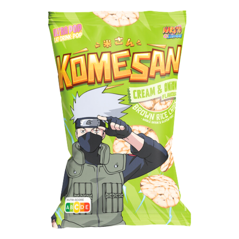 Ultra Pop brūnie rīsu čipsi - krējums un sīpoli, 60g