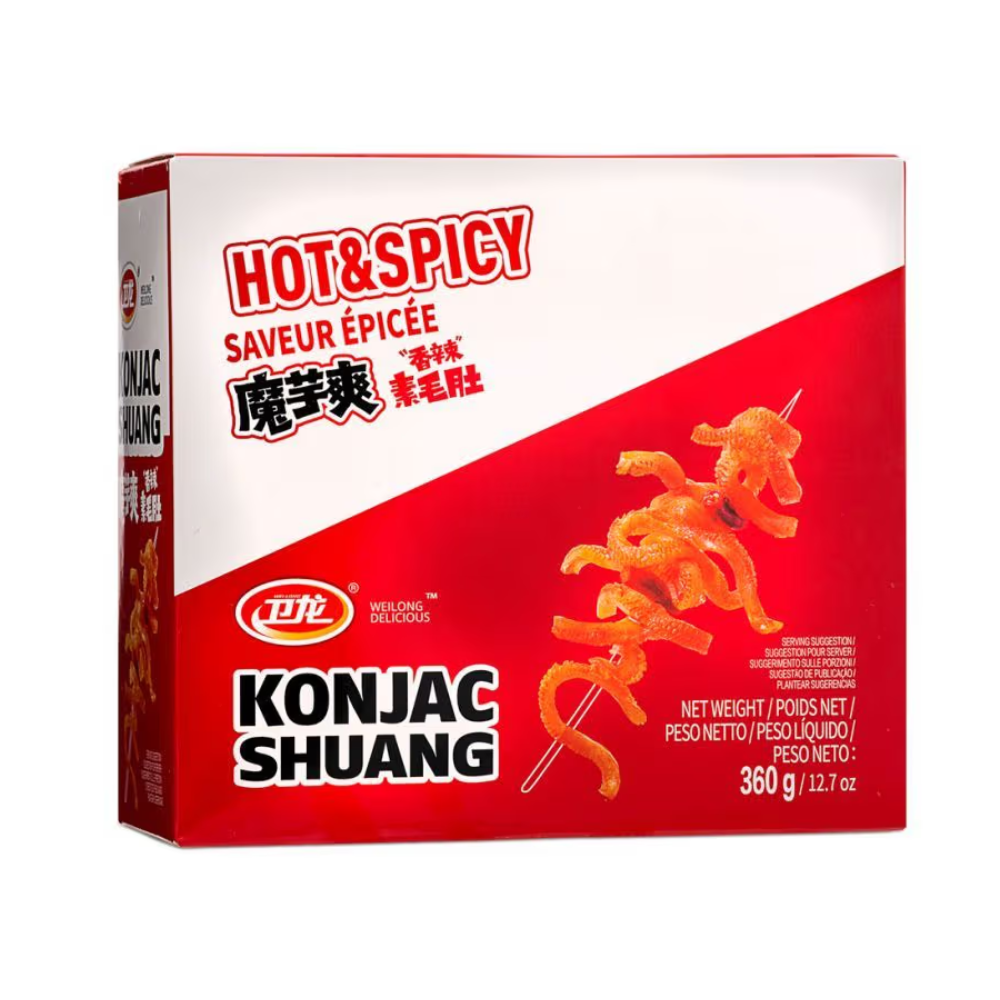 WEILONG Konjac Shuang Hot & Spicy, 360g (20 pieces)