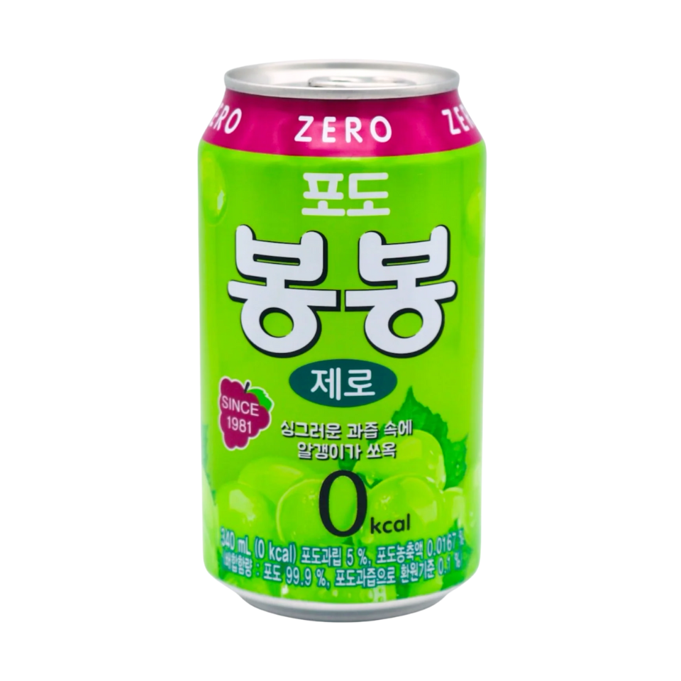 Haitai BonBon Juice Drink - Grape Zero Cal, 340ml