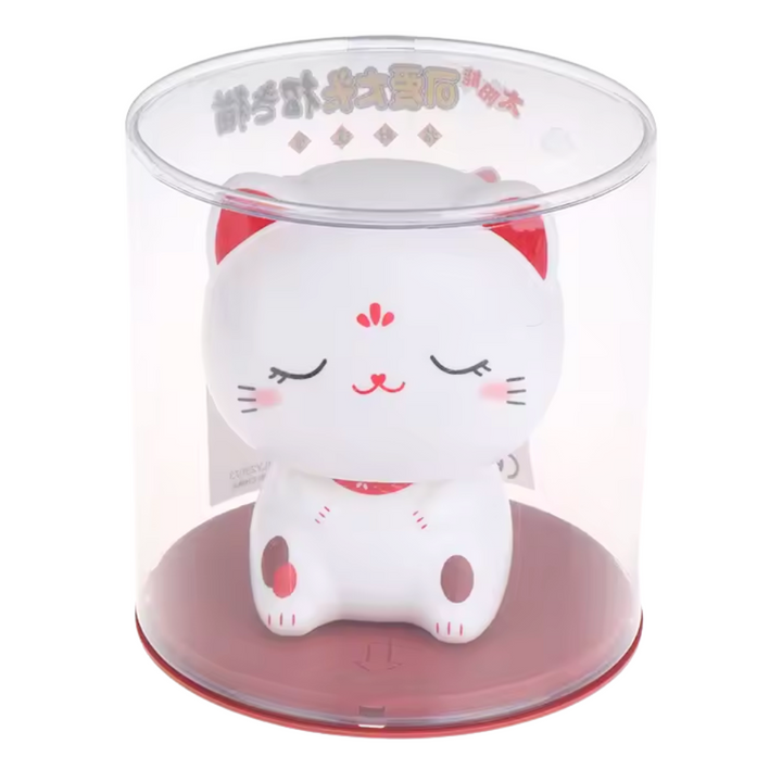 Kawaii Wobble Head Fortune Cat - Eyes Closed, 9cm