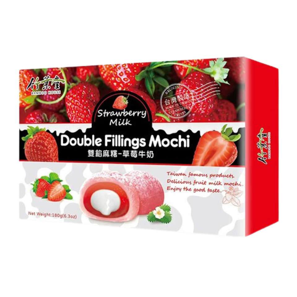 BAMBOO HOUSE Kahekordne Täidis Mochi Strawberry, 180g