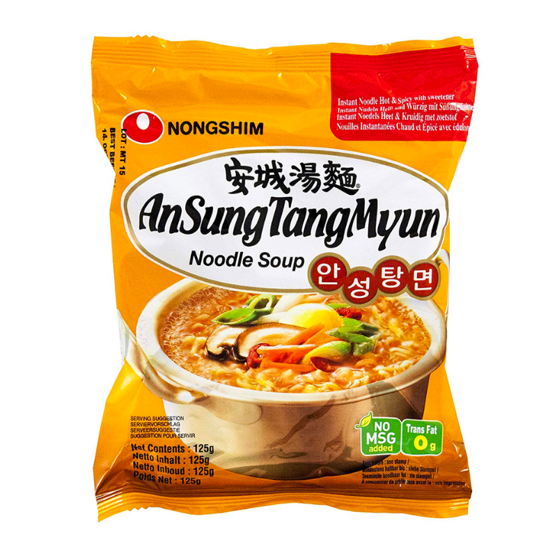 Korejiešu ātri pagatavojamās nūdeles Ansungtangmyun, 125g