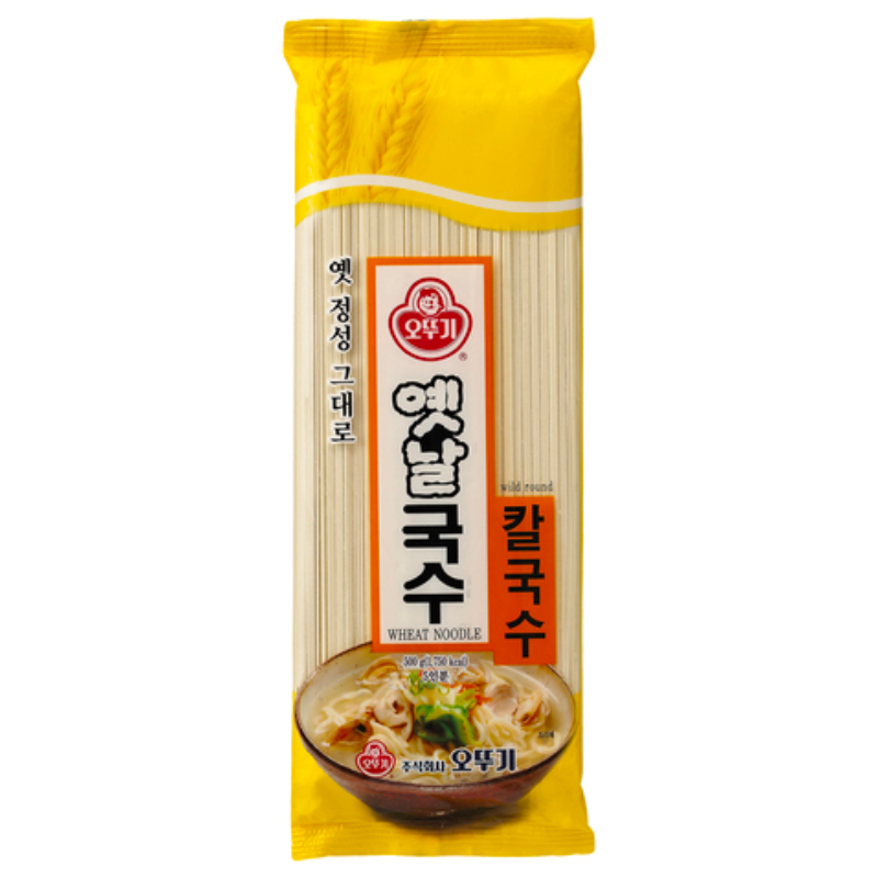 Korean Thin Flat Noodles - Wild Round, 500g