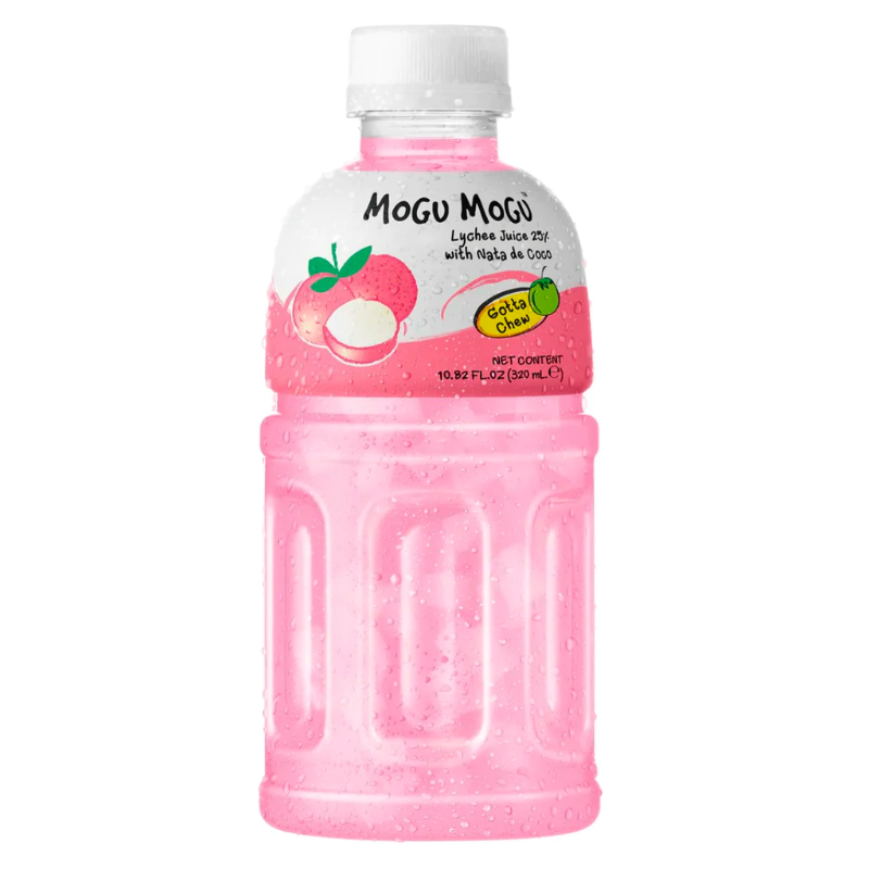 Mogu Mogu Ličī aromatizēts dzēriens ar Nata de Coco, 320ml