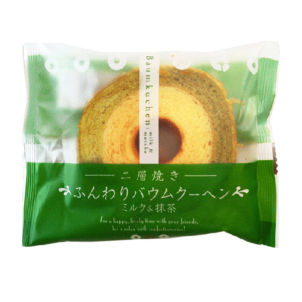 (Последний кусочек) Taiyo Fluffy Baumkuchen Cake - Матча, 65 г