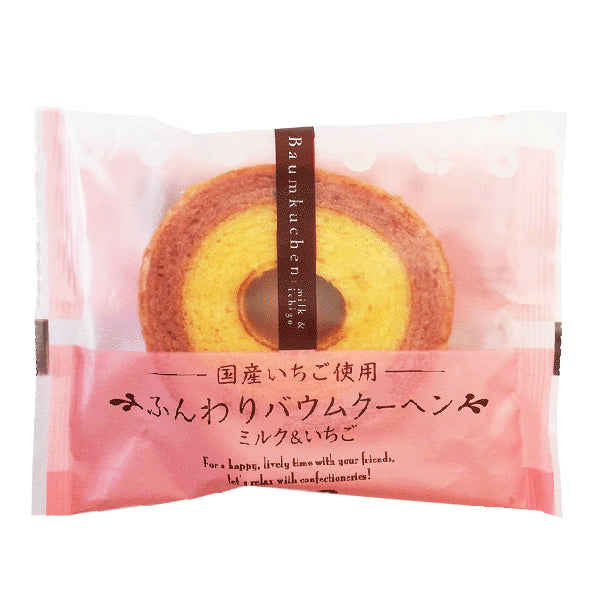 Taiyo Mīkstais Baumkuchen kūka - Zemeņu, 65g